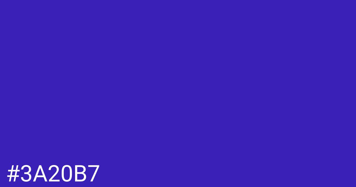 Hex color #3a20b7 graphic