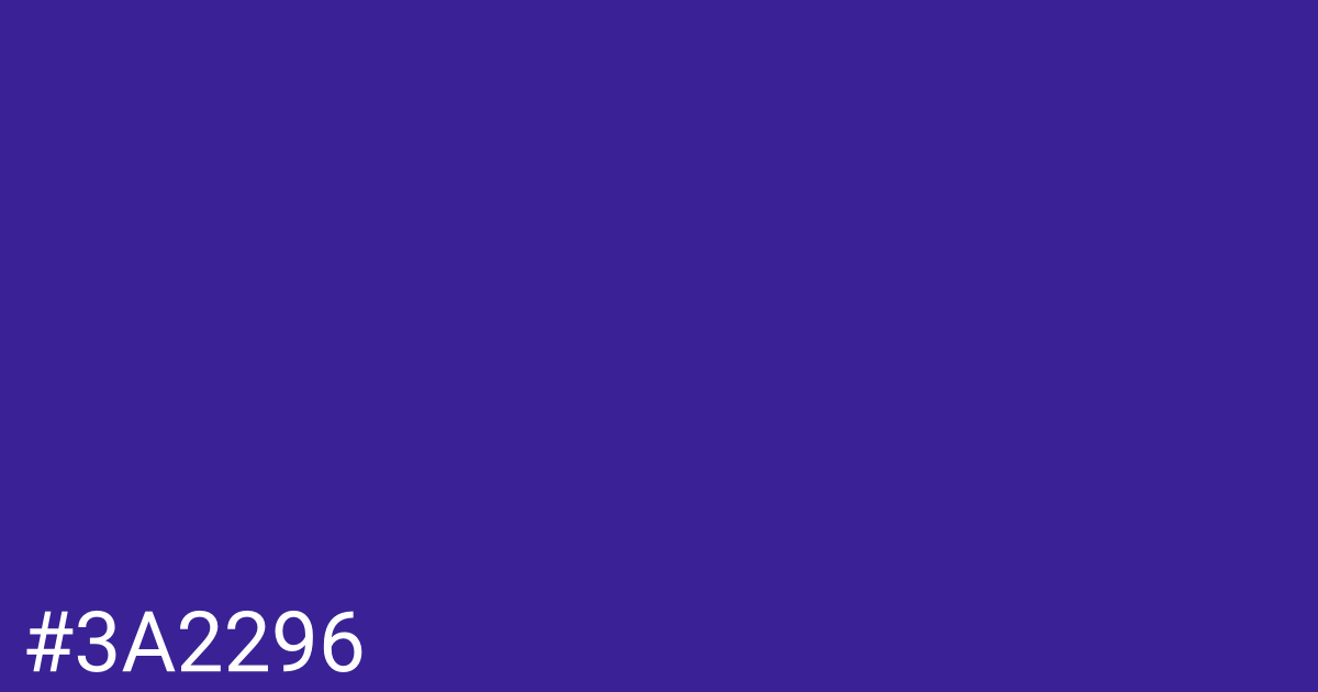 Hex color #3a2296 graphic
