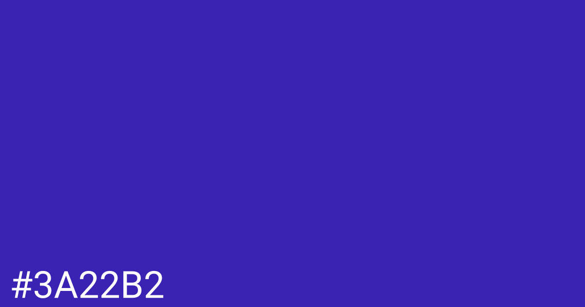 Hex color #3a22b2 graphic