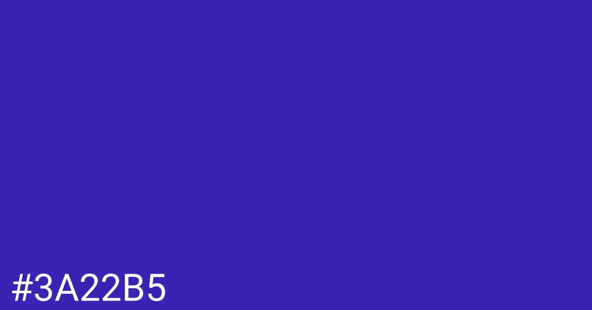 Hex color #3a22b5 graphic