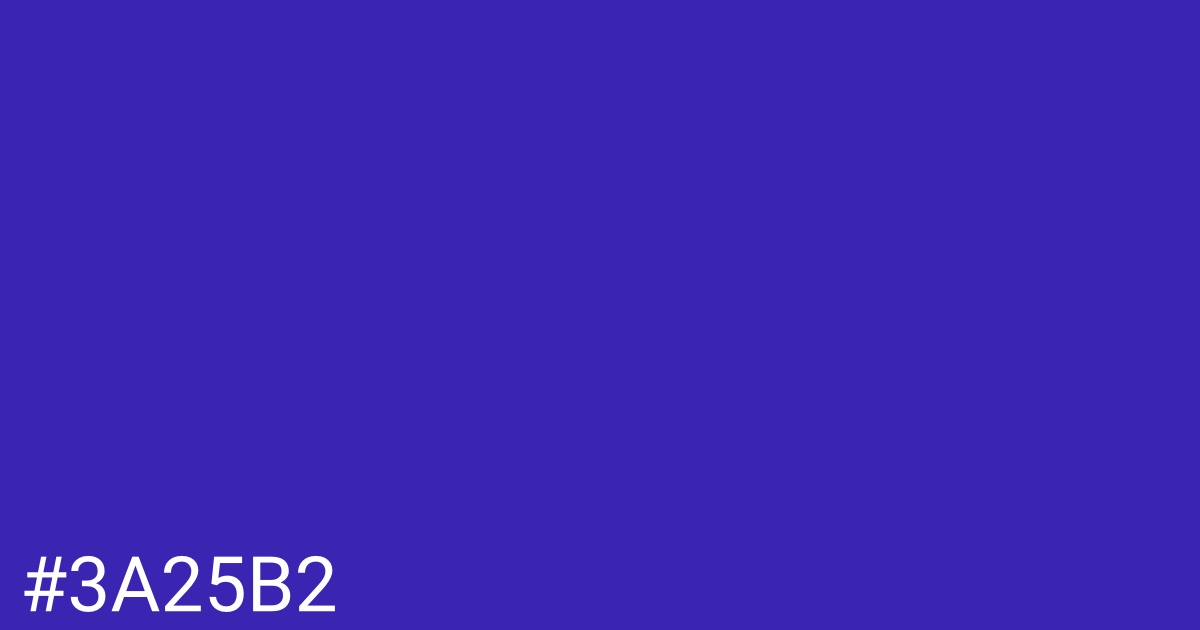 Hex color #3a25b2 graphic