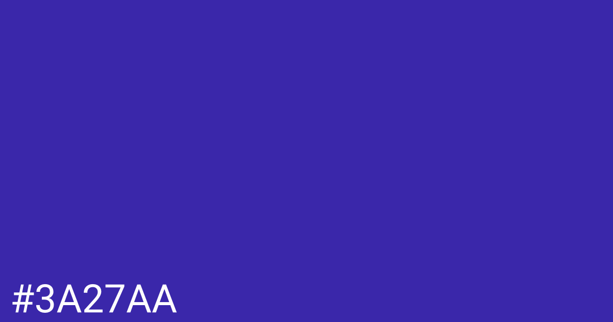 Hex color #3a27aa graphic