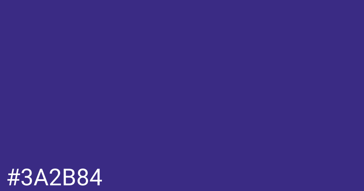 Hex color #3a2b84 graphic