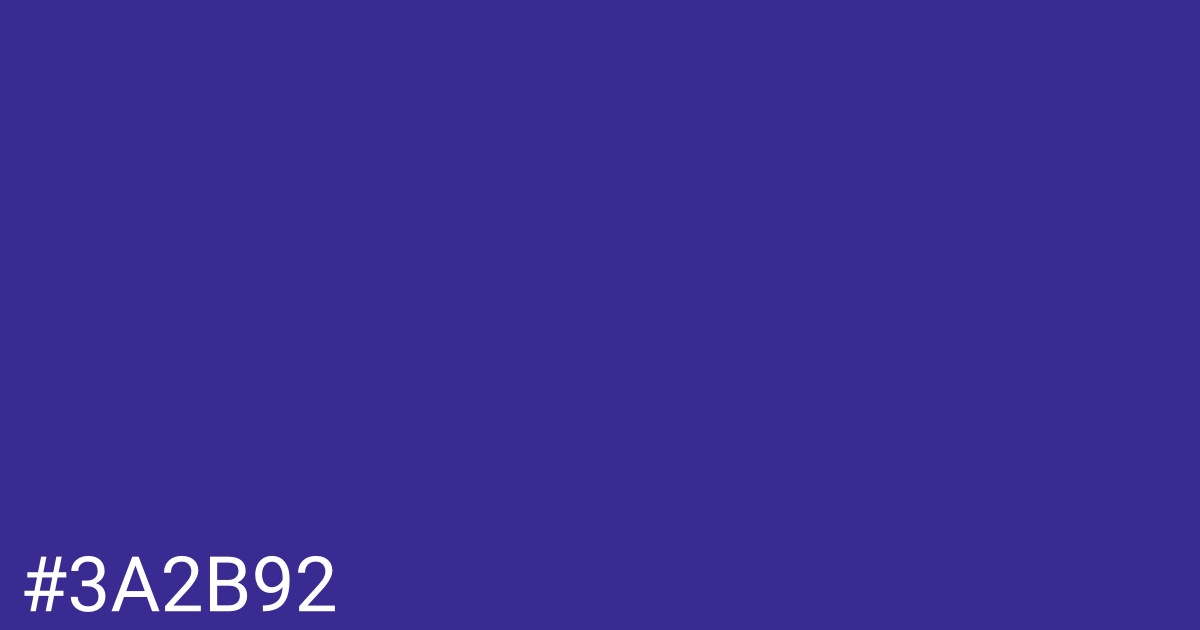 Hex color #3a2b92 graphic