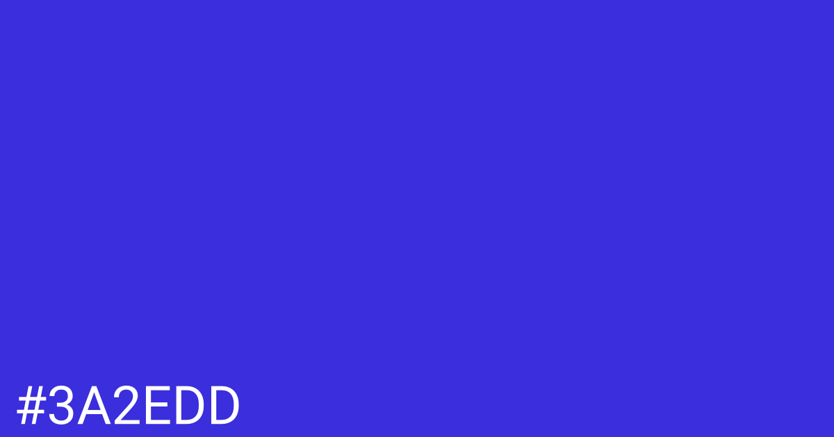 Hex color #3a2edd graphic