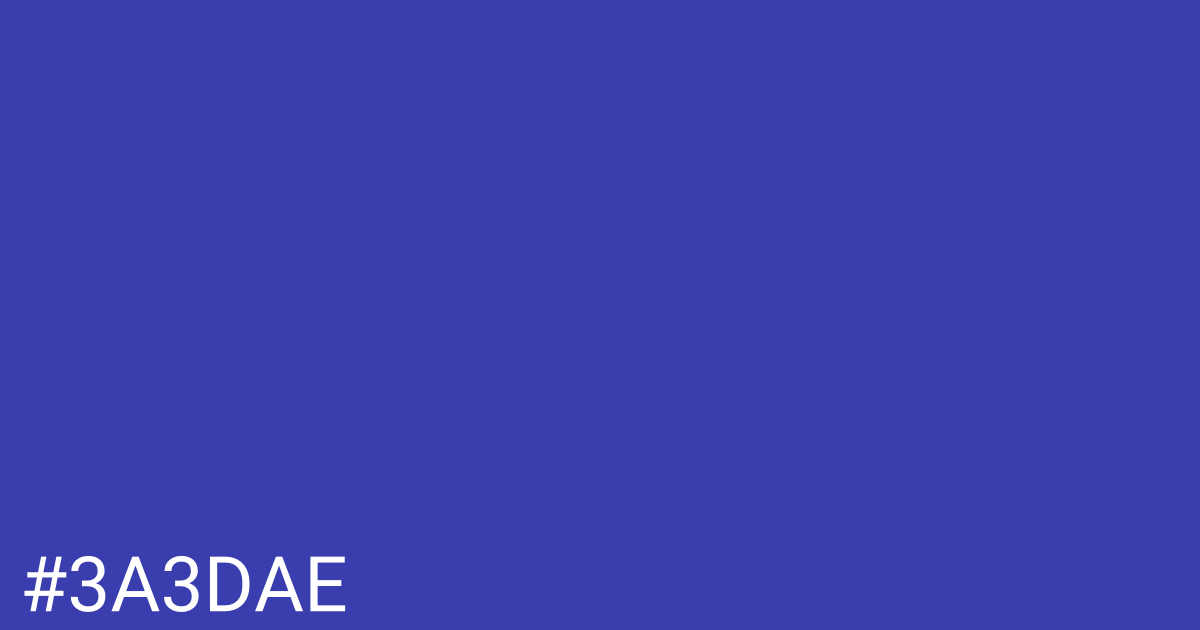 Hex color #3a3dae graphic