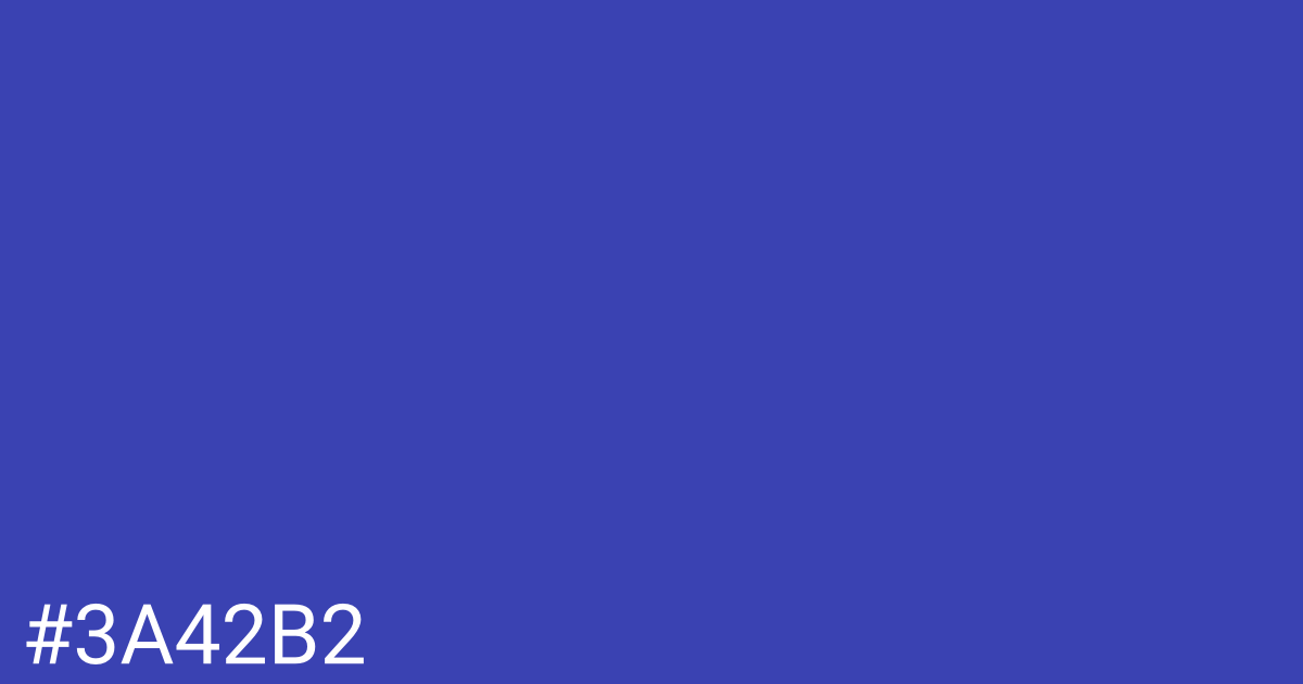 Hex color #3a42b2 graphic