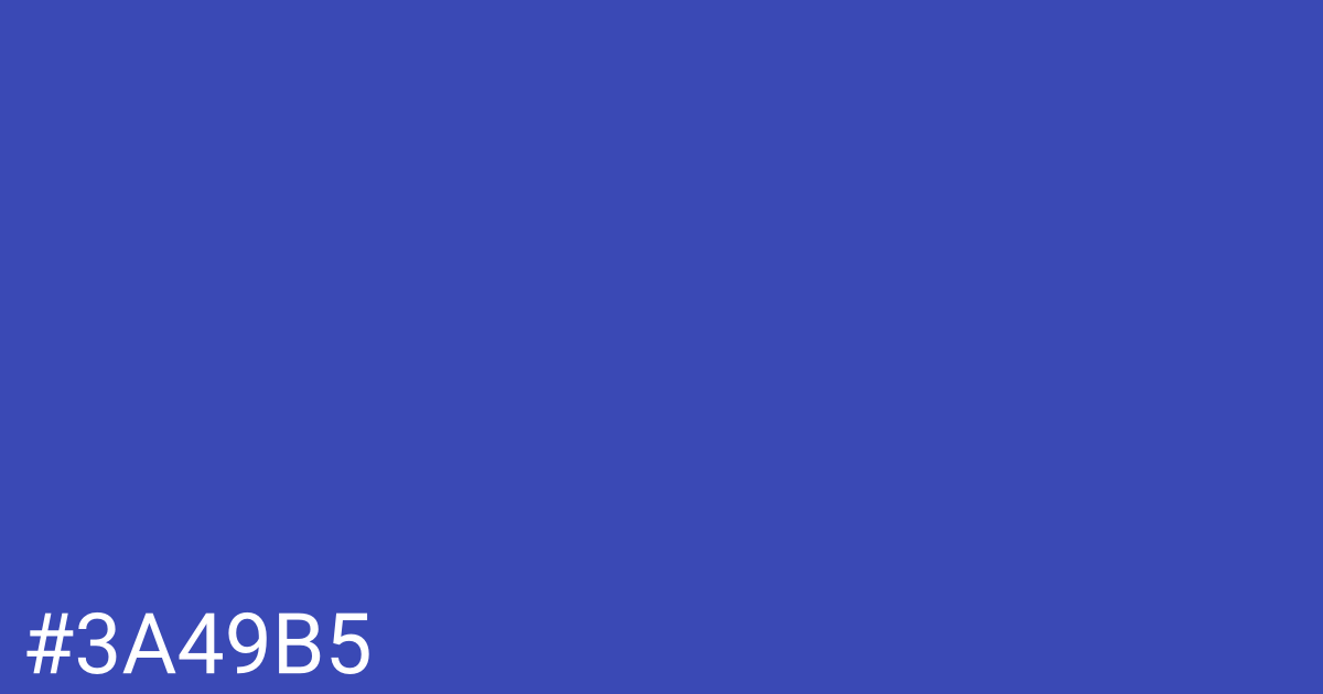 Hex color #3a49b5 graphic