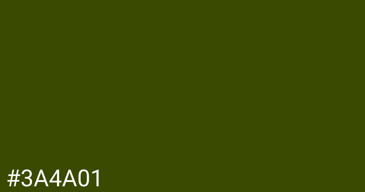 Hex color #3a4a01 graphic