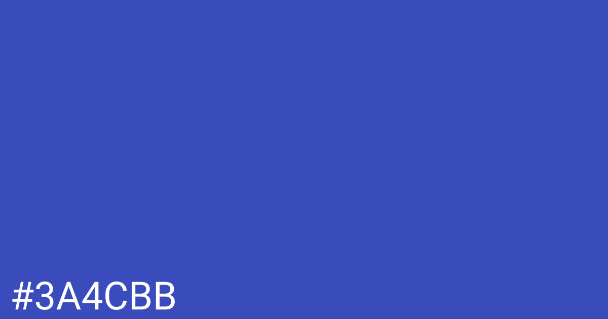 Hex color #3a4cbb graphic