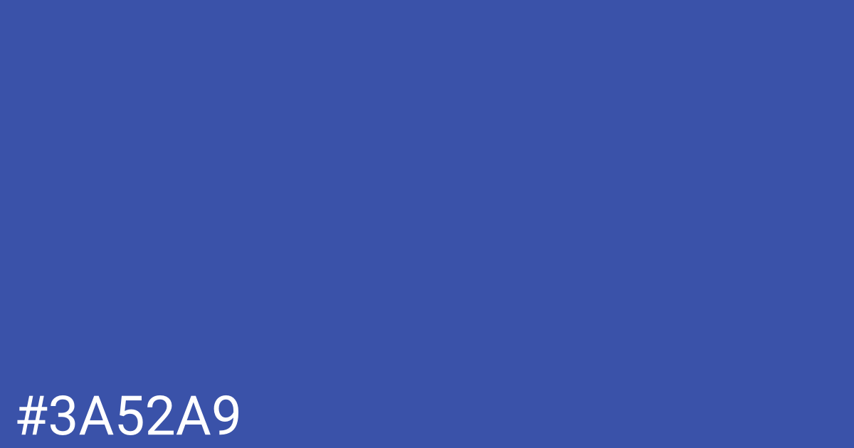 Hex color #3a52a9 graphic