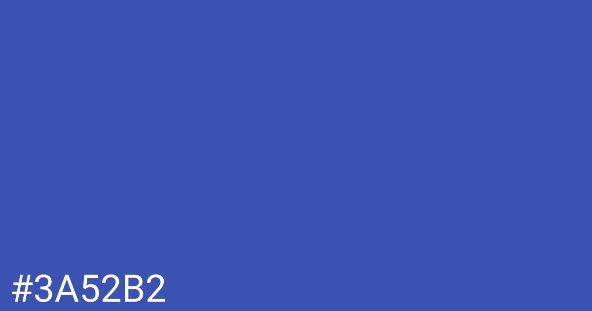 Hex color #3a52b2 graphic