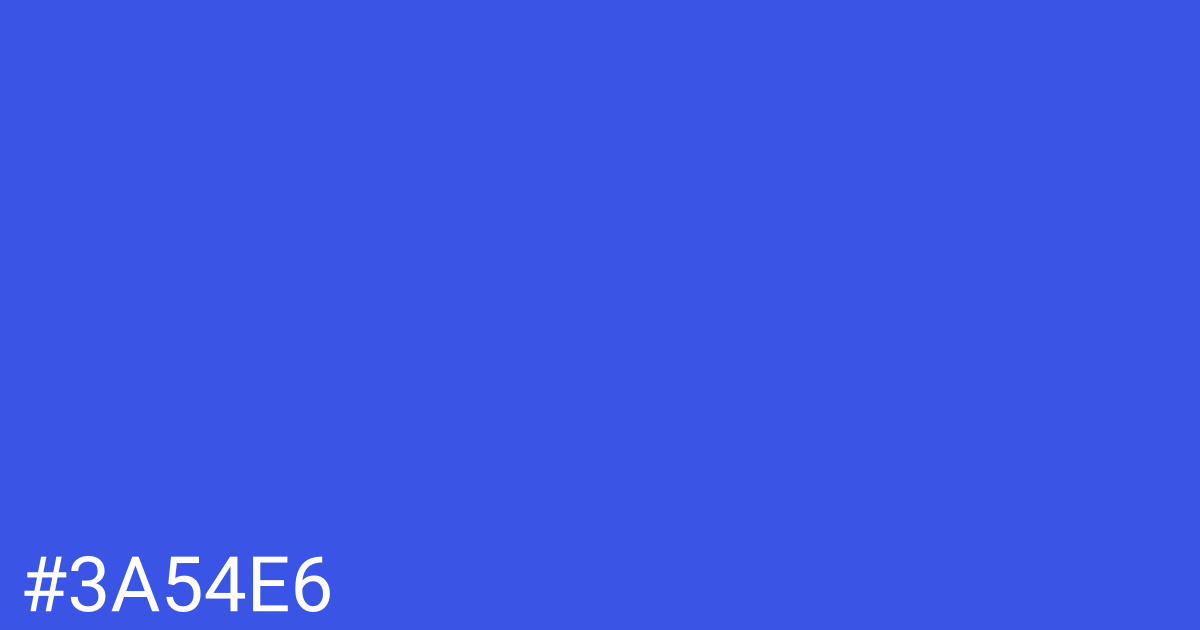 Hex color #3a54e6 graphic