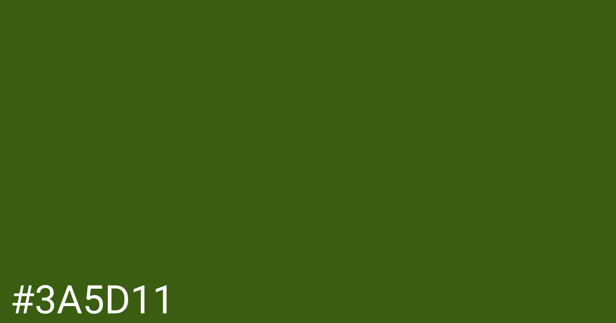 Hex color #3a5d11 graphic