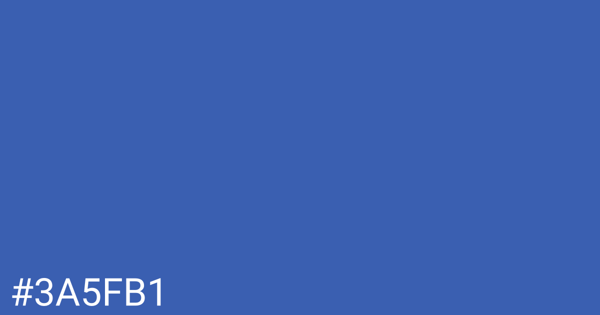 Hex color #3a5fb1 graphic