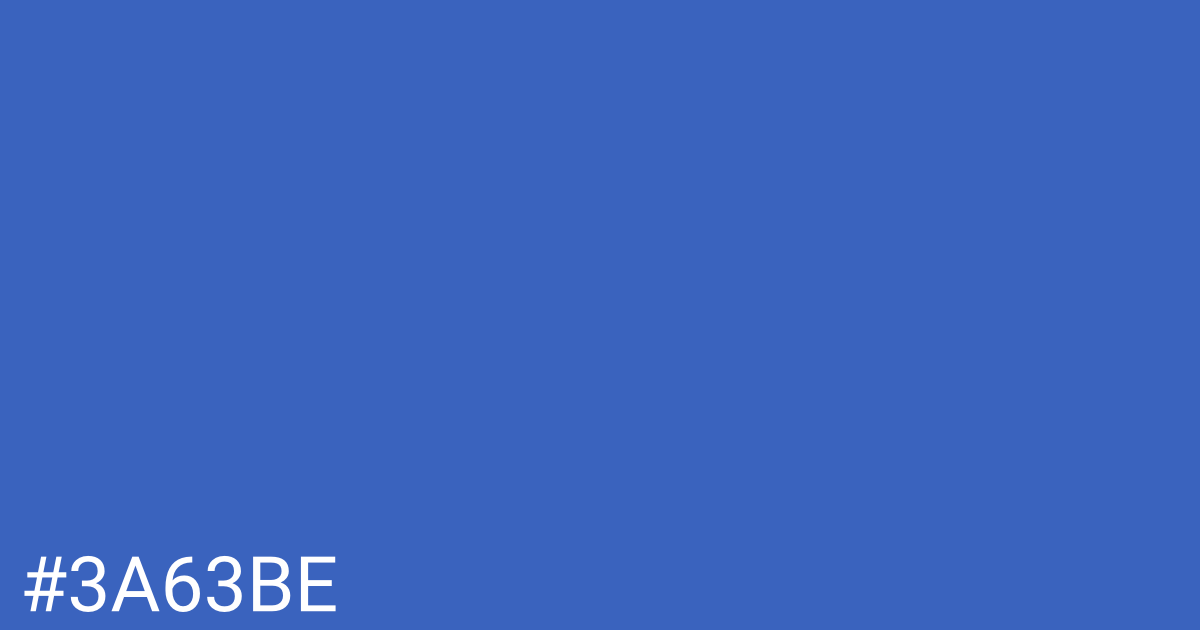 Hex color #3a63be graphic