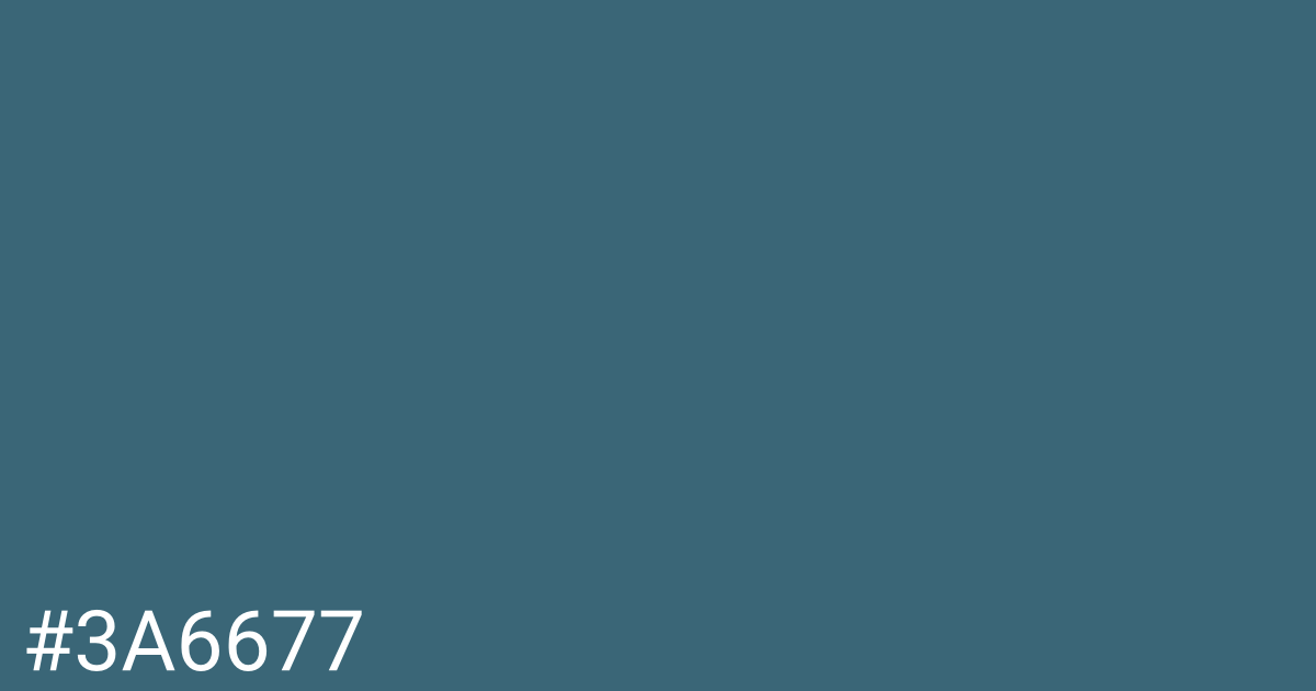 Hex color #3a6677 graphic