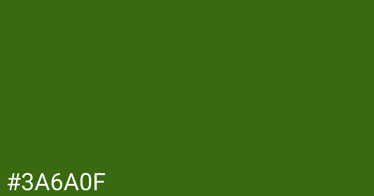 Hex color #3a6a0f graphic