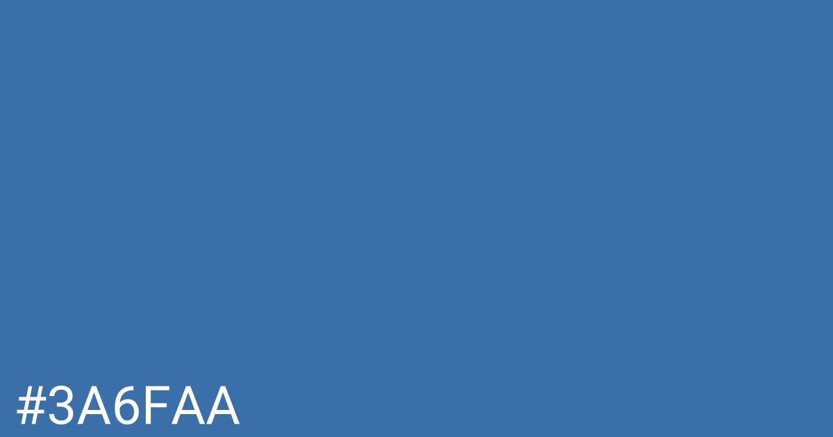 Hex color #3a6faa graphic