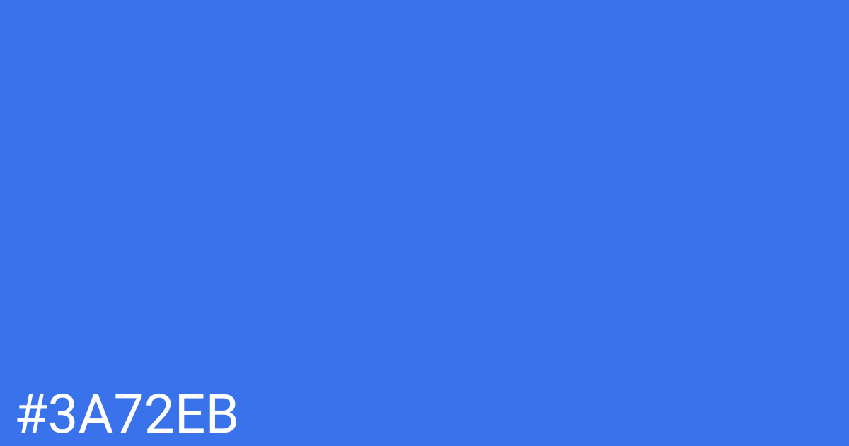 Hex color #3a72eb graphic