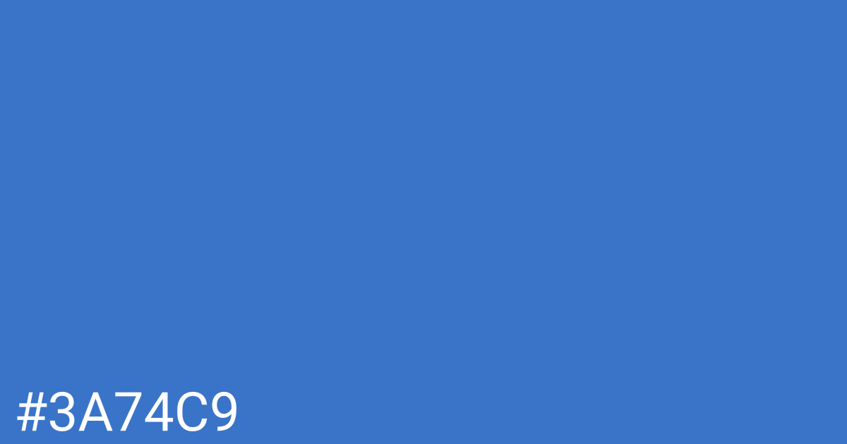 Hex color #3a74c9 graphic