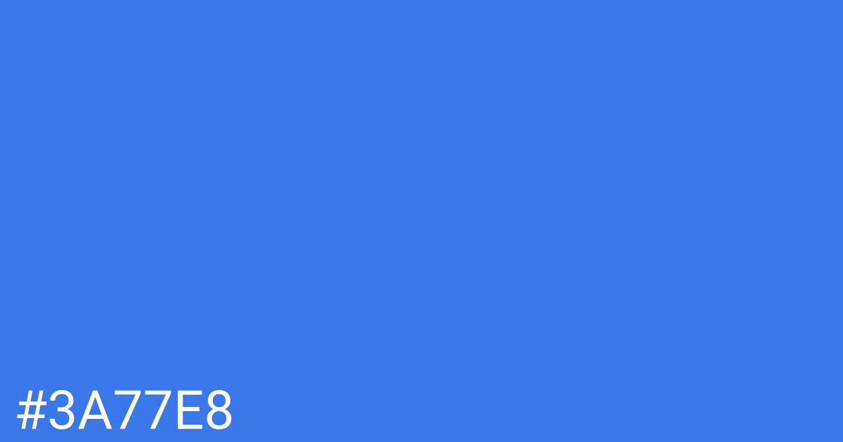 Hex color #3a77e8 graphic