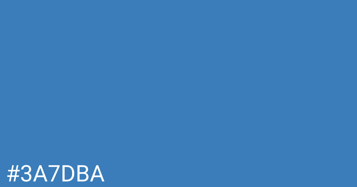 Hex color #3a7dba graphic