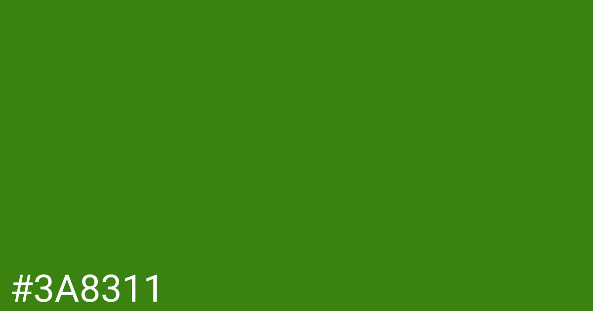 Hex color #3a8311 graphic