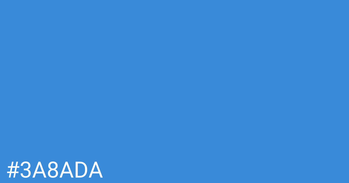 Hex color #3a8ada graphic