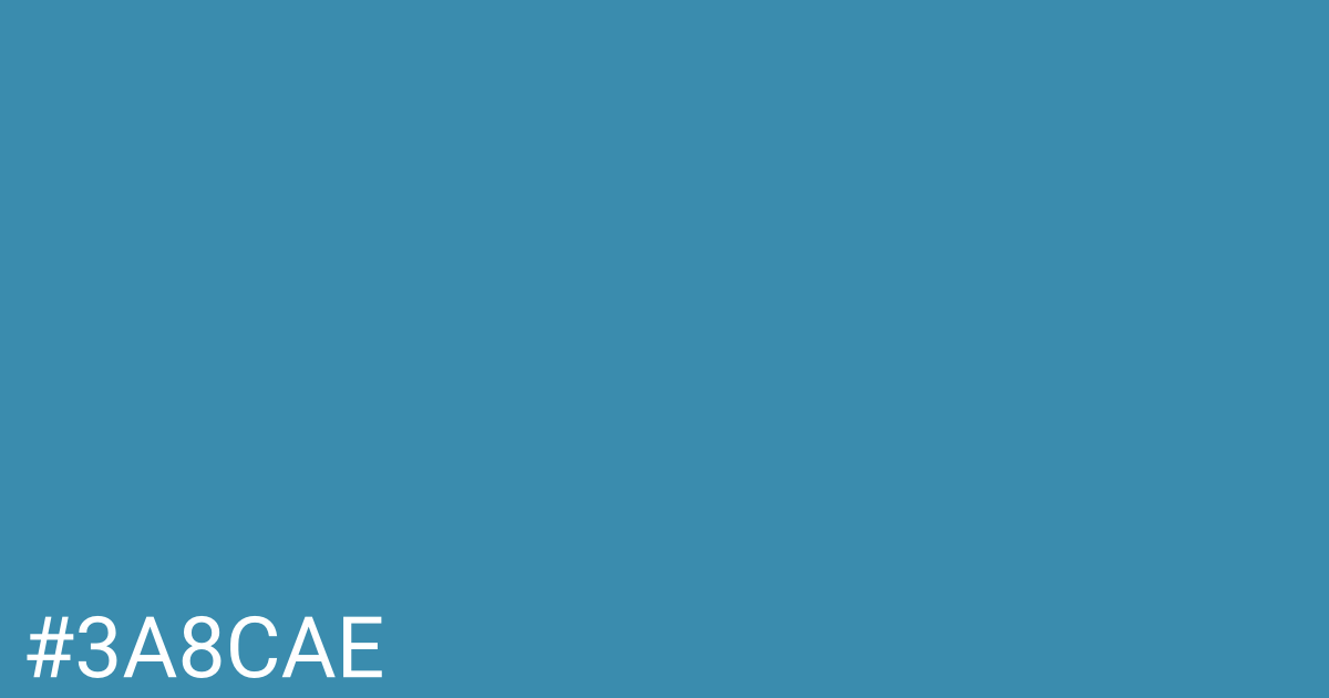 Hex color #3a8cae graphic