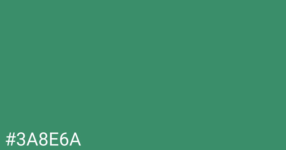 Hex color #3a8e6a graphic