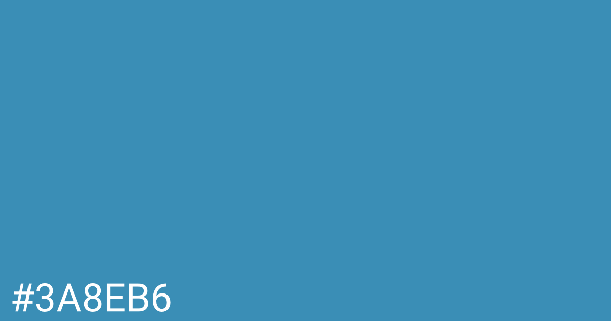 Hex color #3a8eb6 graphic