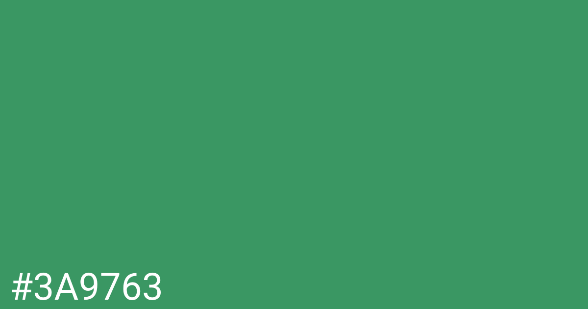 Hex color #3a9763 graphic