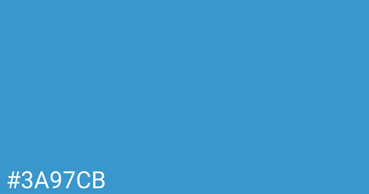 Hex color #3a97cb graphic