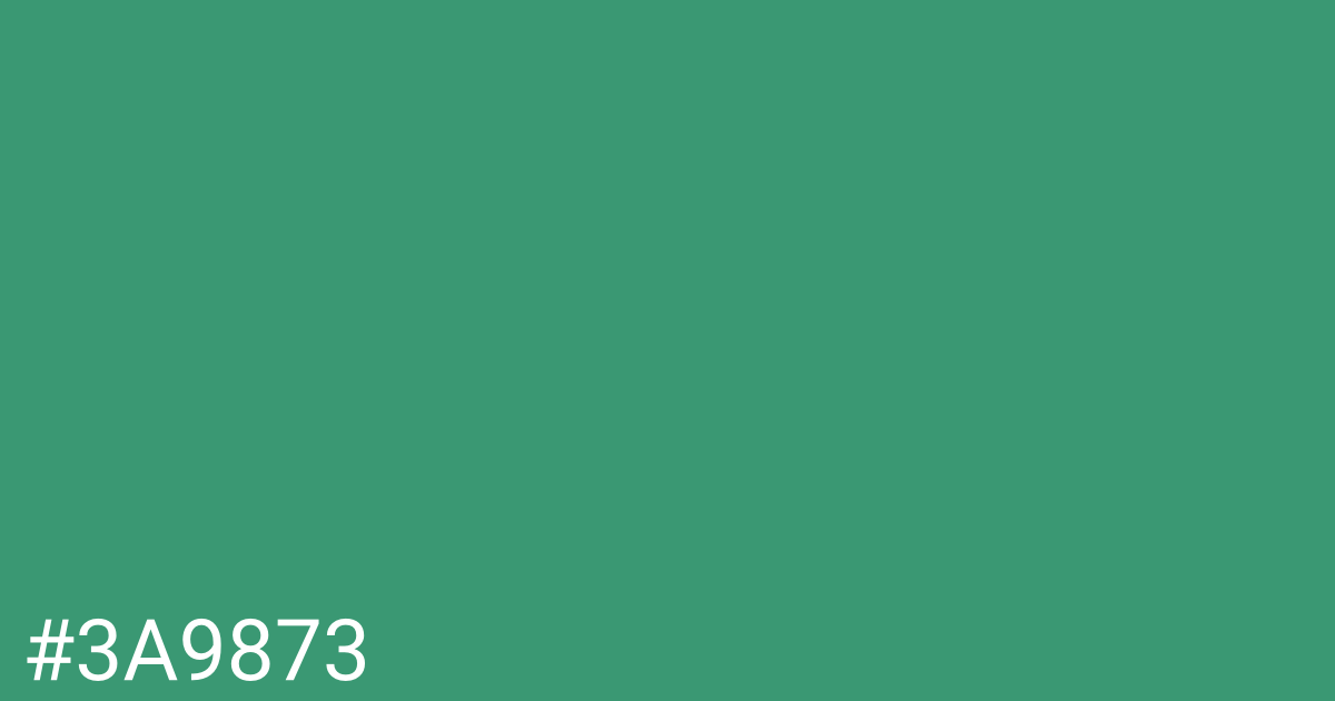 Hex color #3a9873 graphic