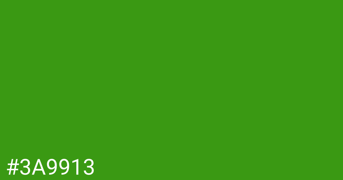 Hex color #3a9913 graphic