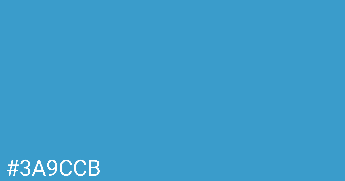Hex color #3a9ccb graphic
