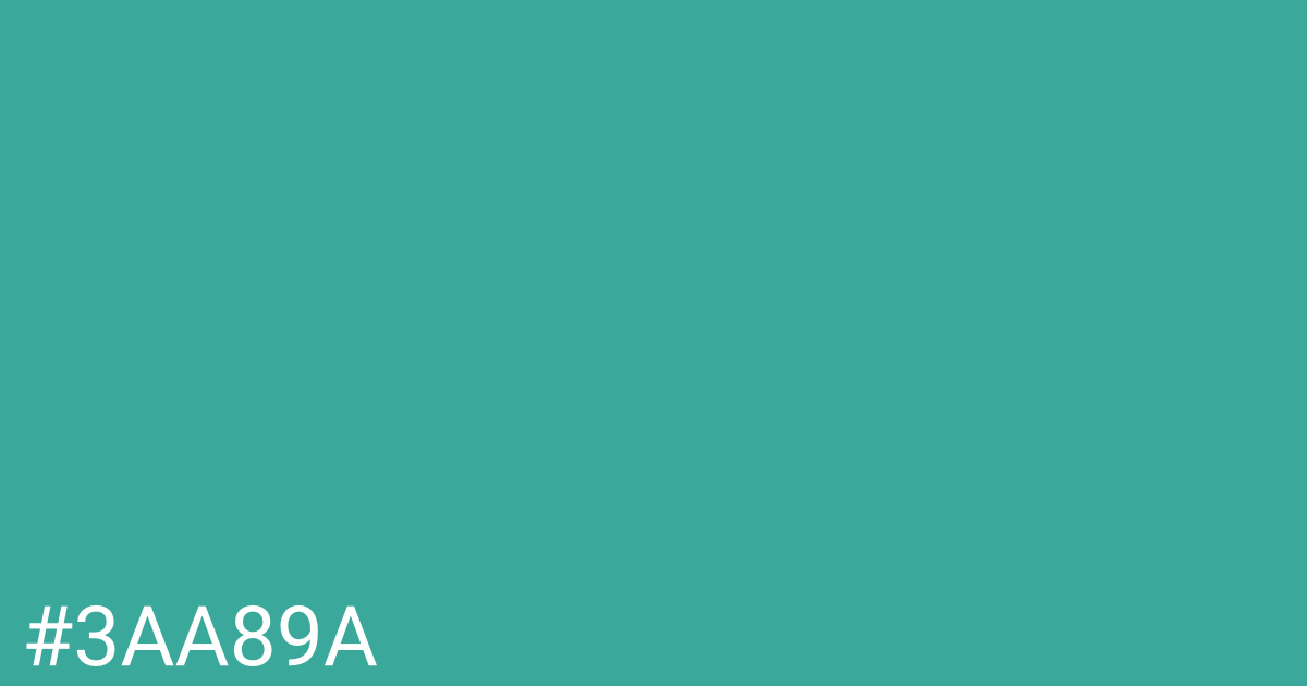 Hex color #3aa89a graphic