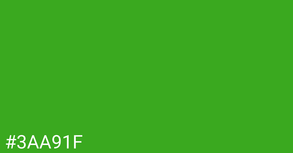 Hex color #3aa91f graphic