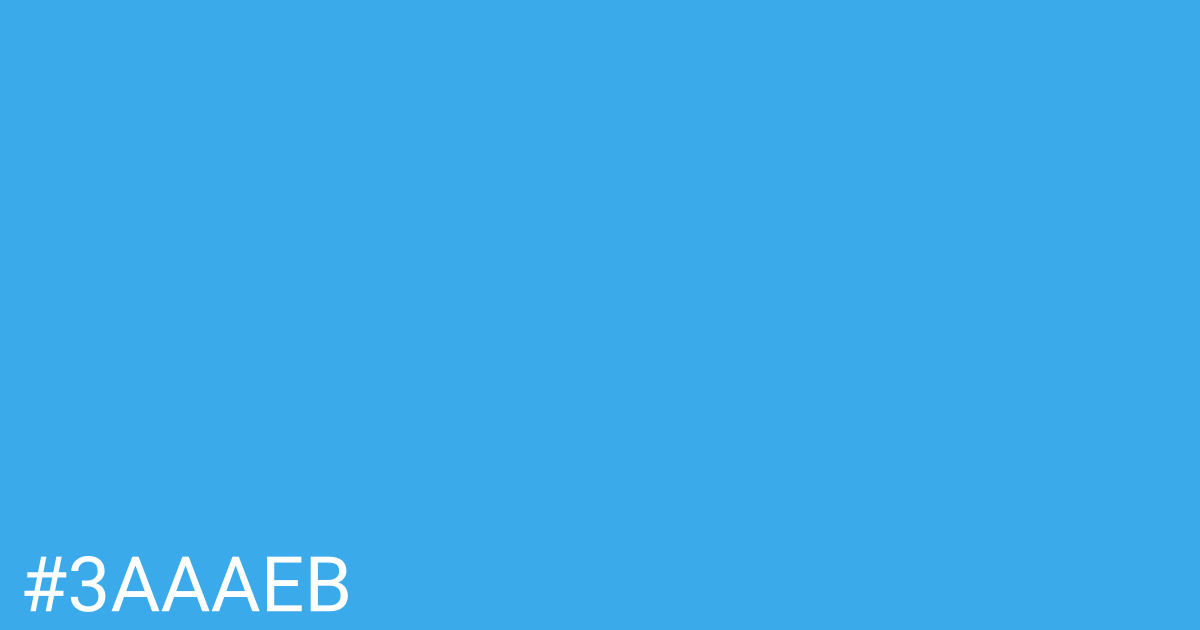 Hex color #3aaaeb graphic
