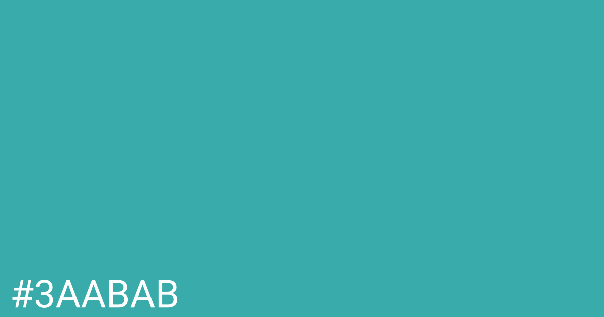 Hex color #3aabab graphic