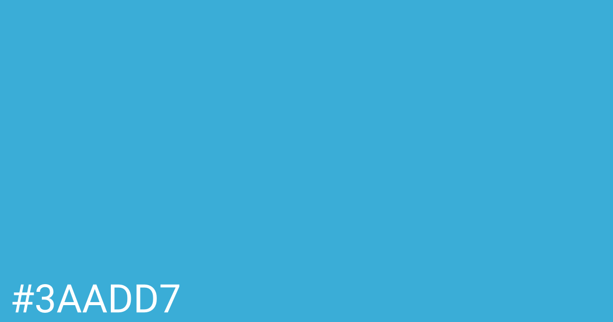 Hex color #3aadd7 graphic