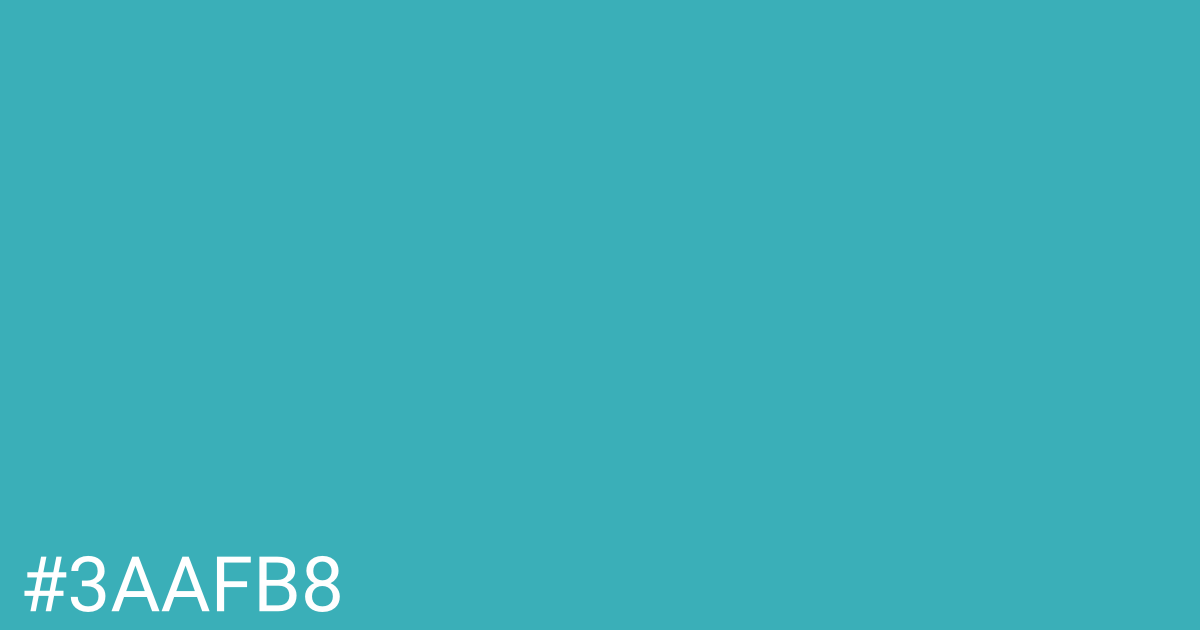 Hex color #3aafb8 graphic