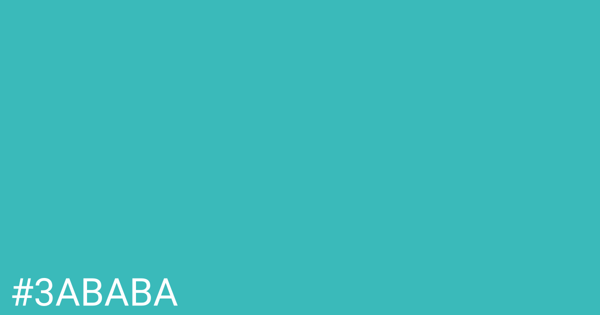 Hex color #3ababa graphic