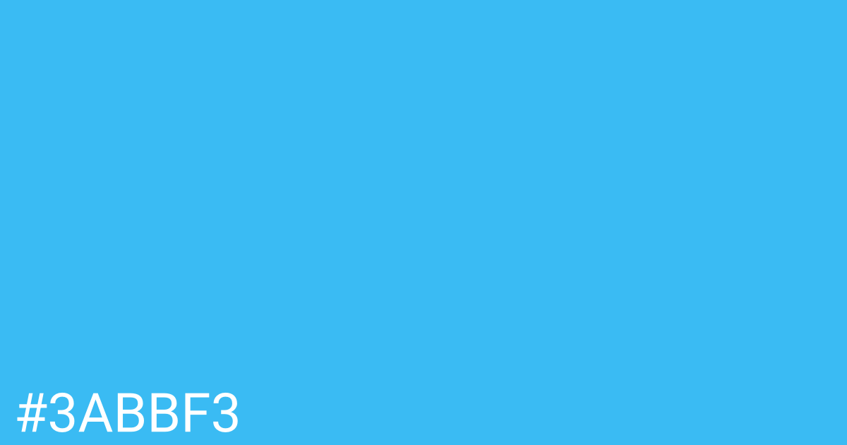 Hex color #3abbf3 graphic