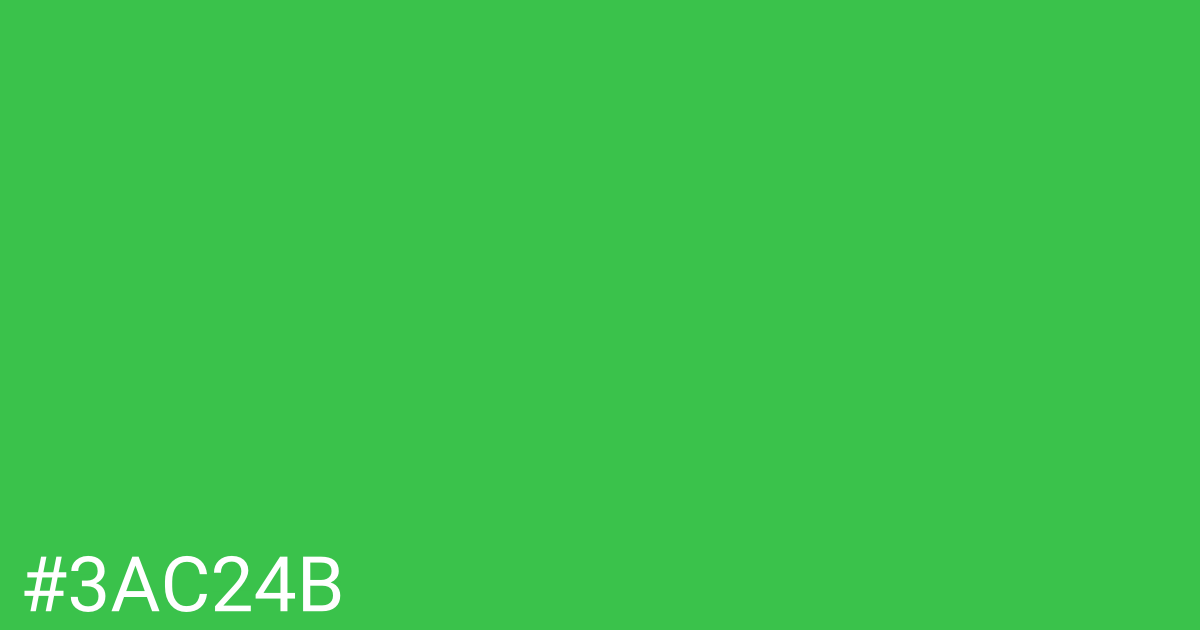 Hex color #3ac24b graphic
