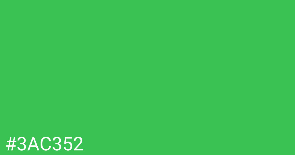 Hex color #3ac352 graphic