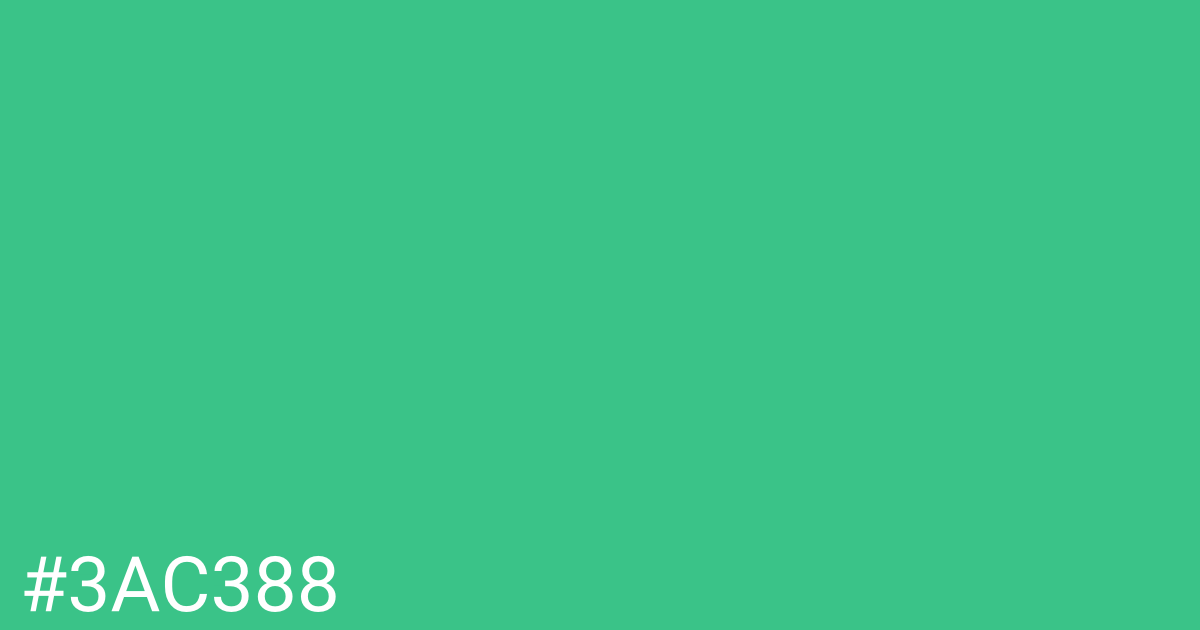 Hex color #3ac388 graphic