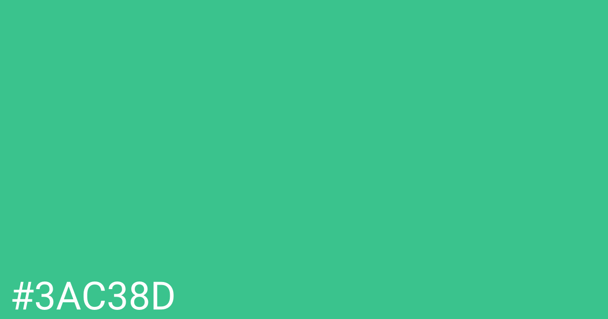 Hex color #3ac38d graphic
