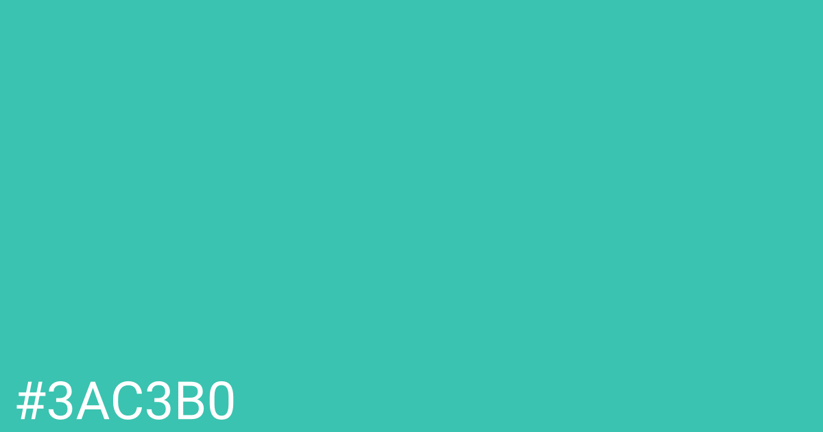 Hex color #3ac3b0 graphic